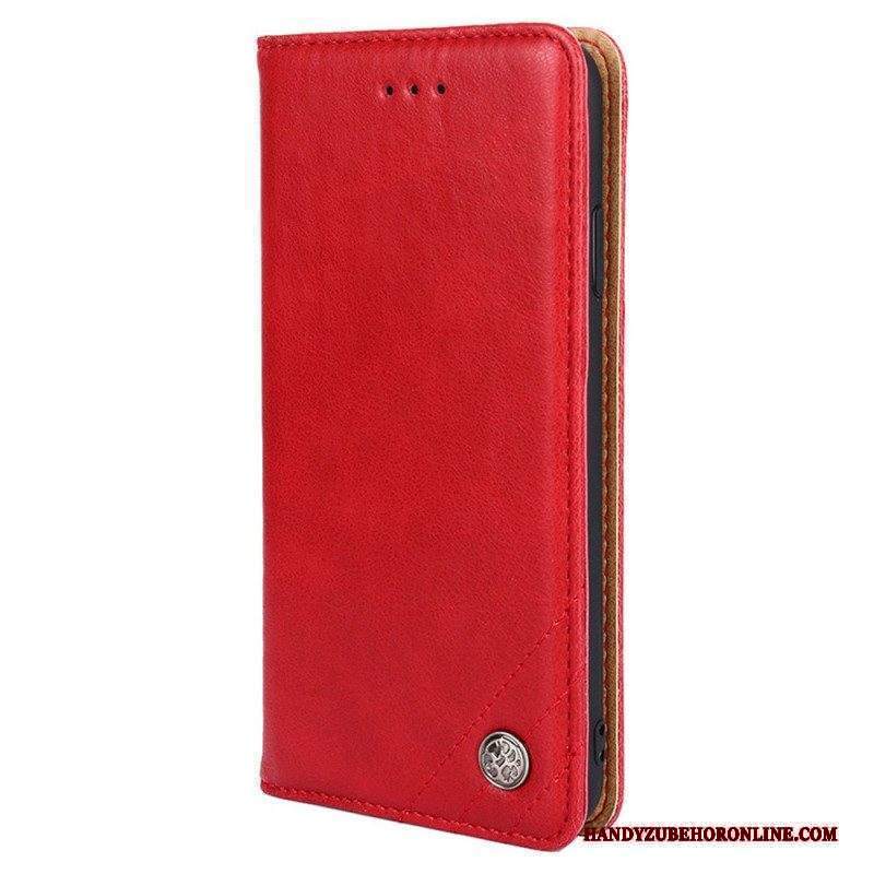 Folio Cover Xiaomi Redmi Note 11 Pro / 11 Pro 5G Custodia in pelle Rivetto In Pelle Stile