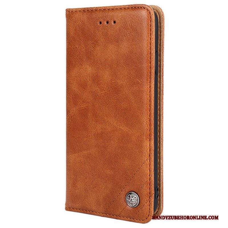 Folio Cover Xiaomi Redmi Note 11 Pro / 11 Pro 5G Custodia in pelle Rivetto In Pelle Stile