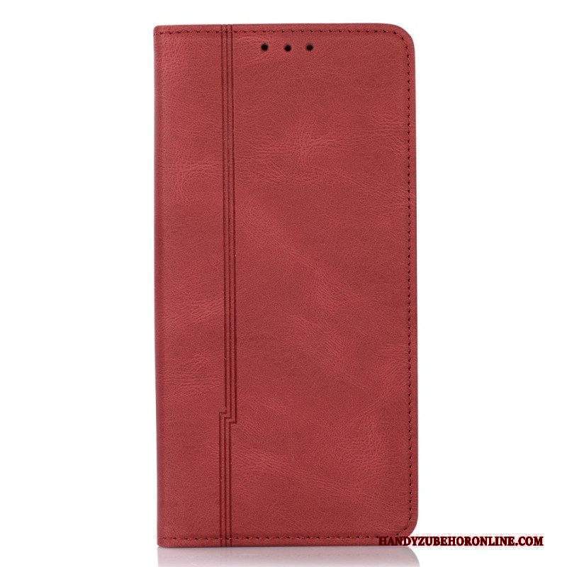 Folio Cover Xiaomi Redmi Note 11 Pro Plus 5G Custodia in pelle Linea Pelle Stile