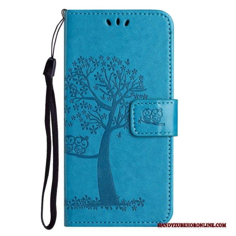 Folio Cover Xiaomi Redmi Note 12 4G Albero E Gatto Strappy