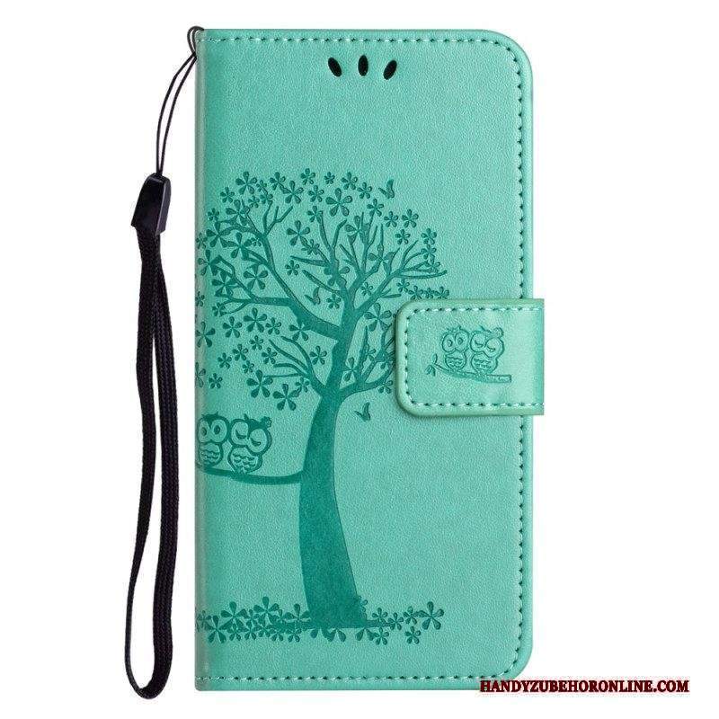 Folio Cover Xiaomi Redmi Note 12 4G Albero E Gatto Strappy