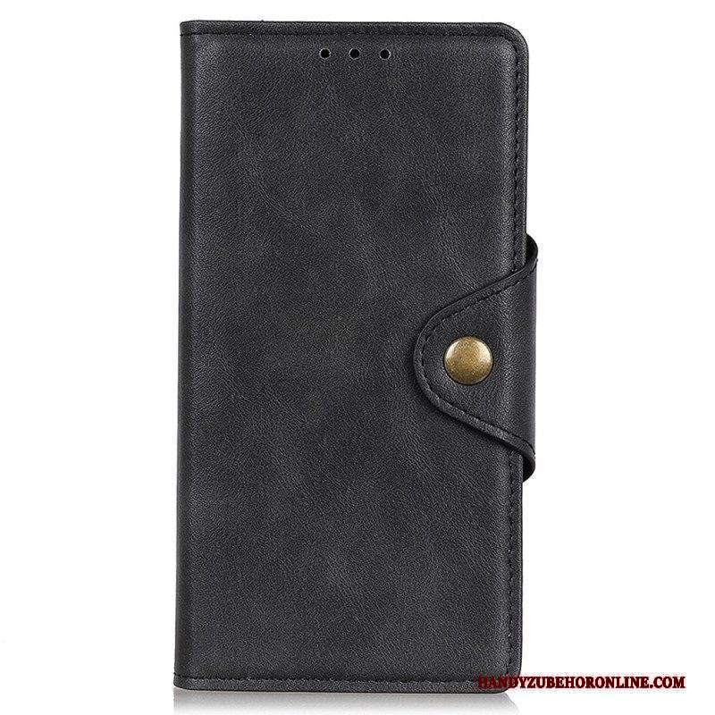 Folio Cover Xiaomi Redmi Note 12 4G Bottone Magnetico In Ecopelle