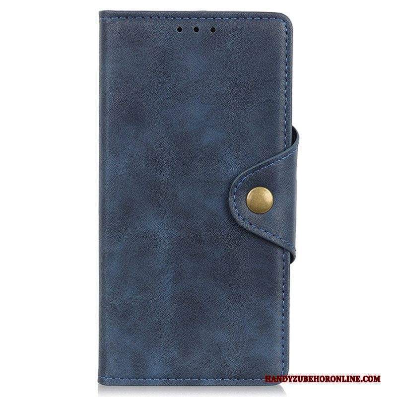 Folio Cover Xiaomi Redmi Note 12 4G Bottone Magnetico In Ecopelle