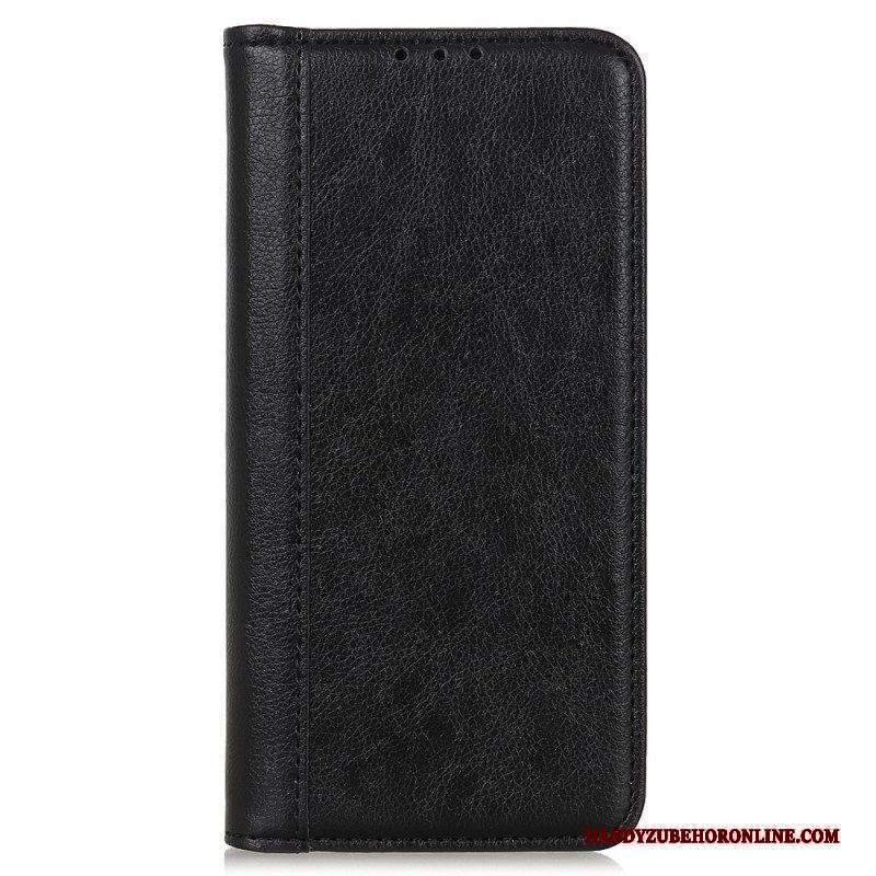 Folio Cover Xiaomi Redmi Note 12 4G Custodia in pelle Crosta D'epoca In Pelle