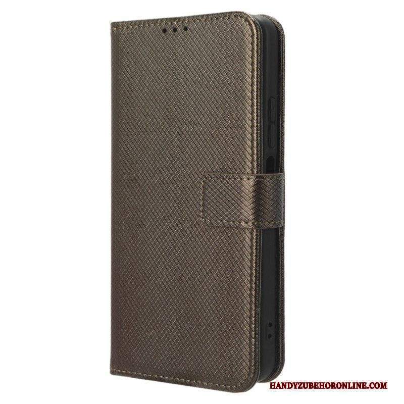 Folio Cover Xiaomi Redmi Note 12 4G Elegante Finta Pelle Con Cinturino