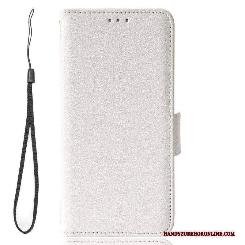 Folio Cover Xiaomi Redmi Note 12 4G Ultra Sottile Con Cordino