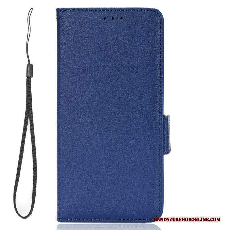 Folio Cover Xiaomi Redmi Note 12 4G Ultra Sottile Con Cordino