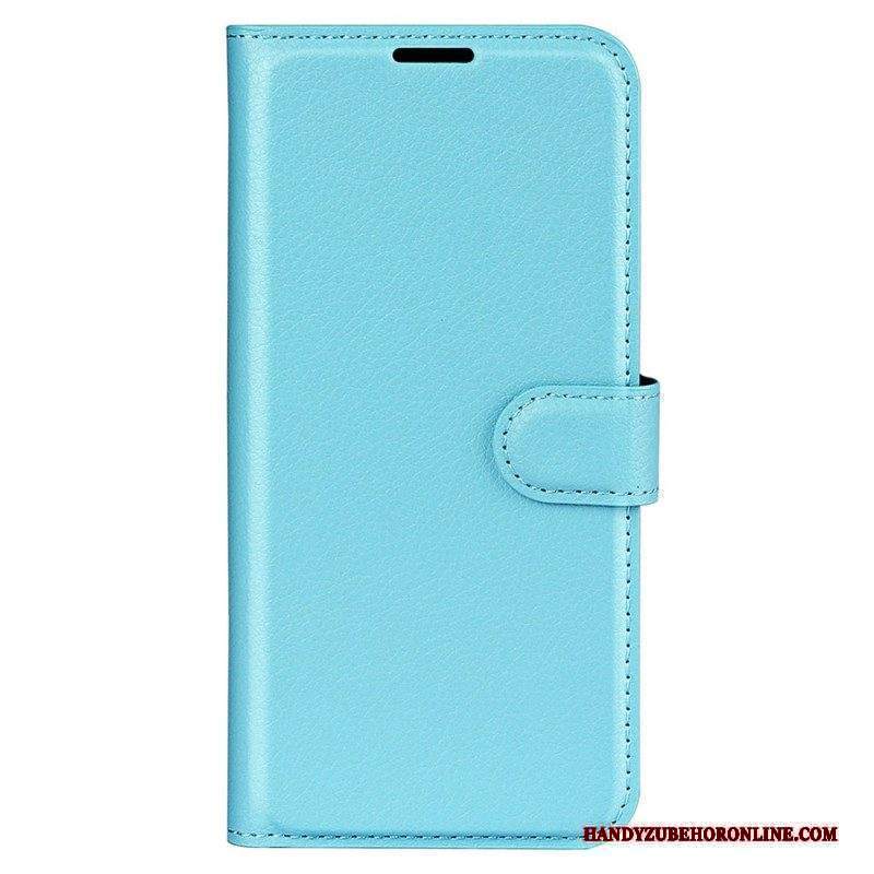 Folio Cover Xiaomi Redmi Note 12 5G Classico Effetto Pelle Litchi