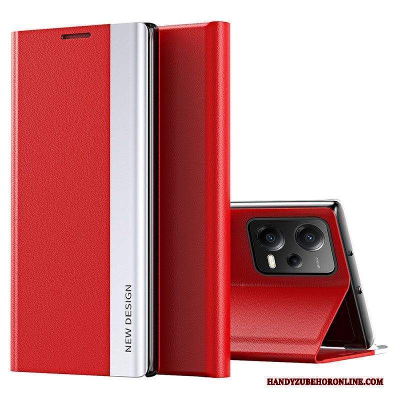 Folio Cover Xiaomi Redmi Note 12 5G Custodia in pelle Nuovo Design