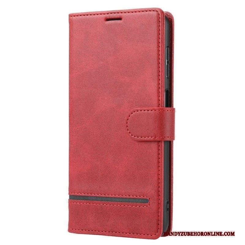 Folio Cover Xiaomi Redmi Note 12 5G Linea Effetto Pelle