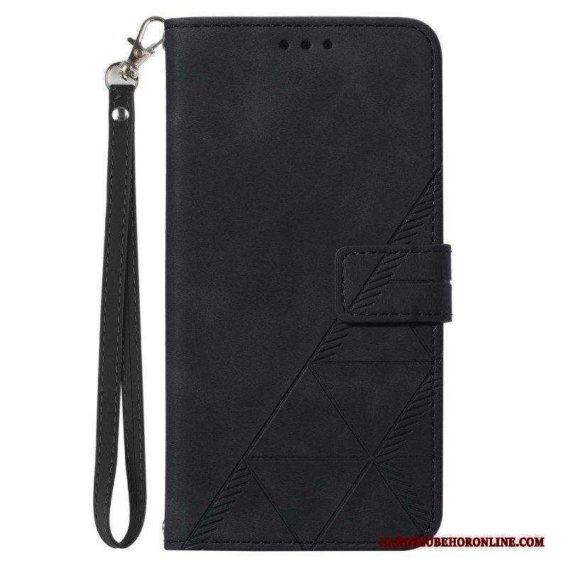 Folio Cover Xiaomi Redmi Note 12 5G Triangoli Di Cinturino