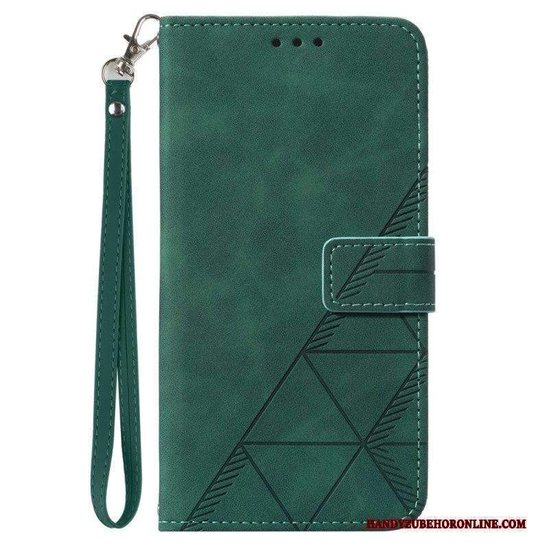 Folio Cover Xiaomi Redmi Note 12 5G Triangoli Di Cinturino