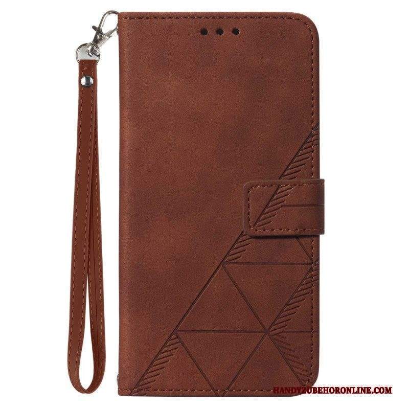 Folio Cover Xiaomi Redmi Note 12 5G Triangoli Di Cinturino