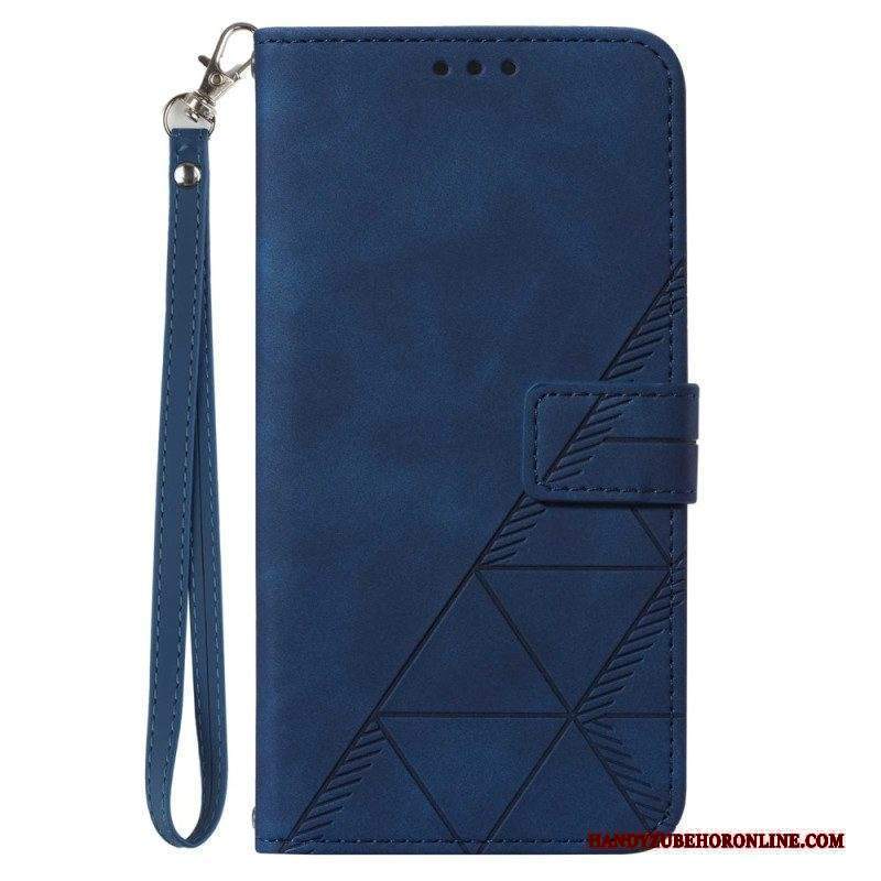 Folio Cover Xiaomi Redmi Note 12 5G Triangoli Di Cinturino