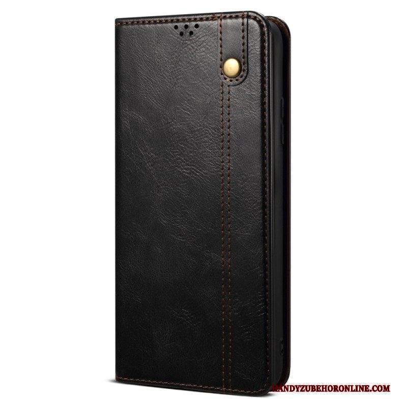 Folio Cover Xiaomi Redmi Note 12 Pro Custodia in pelle Pelle Cerata