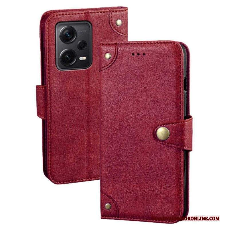 Folio Cover Xiaomi Redmi Note 12 Pro Plus Bottone Magnetico