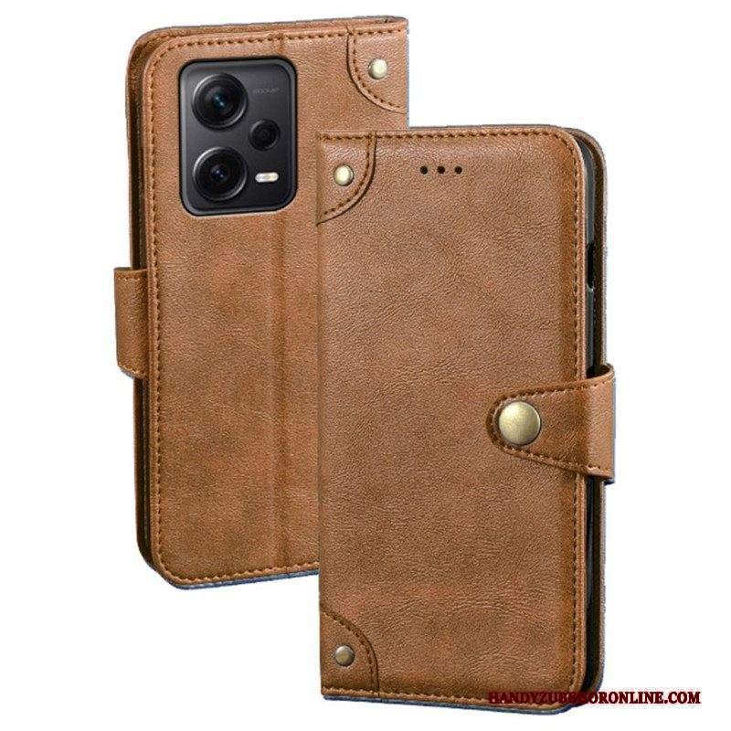 Folio Cover Xiaomi Redmi Note 12 Pro Plus Bottone Magnetico