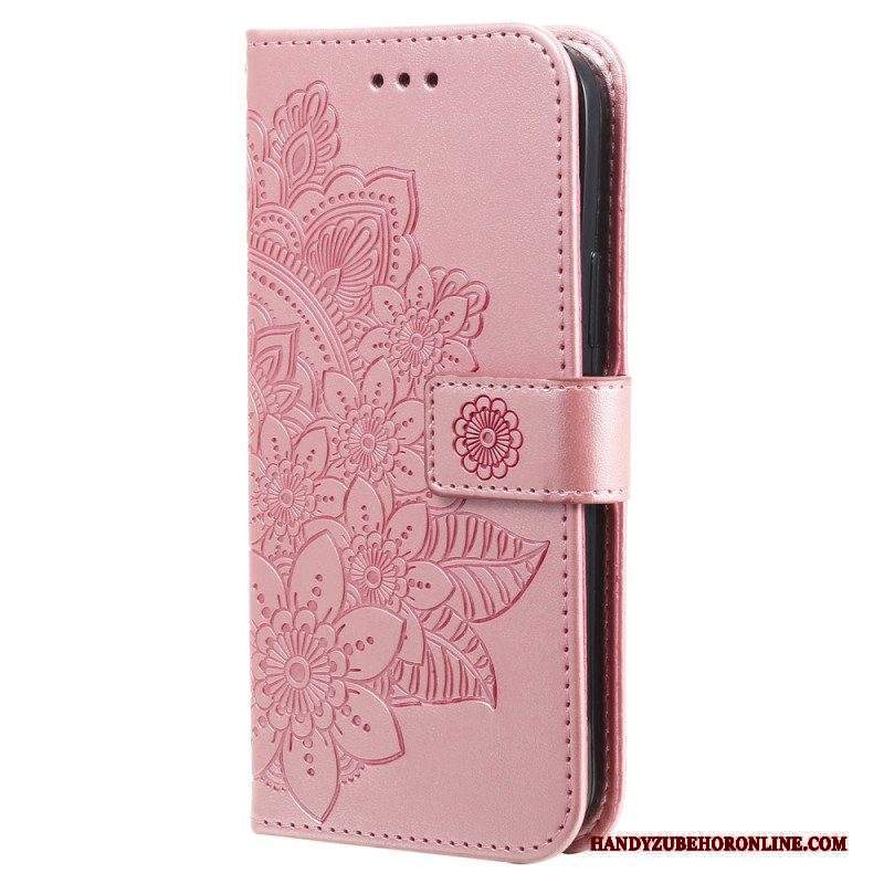 Folio Cover Xiaomi Redmi Note 12 Pro Plus Cinghia Fiore Mandala