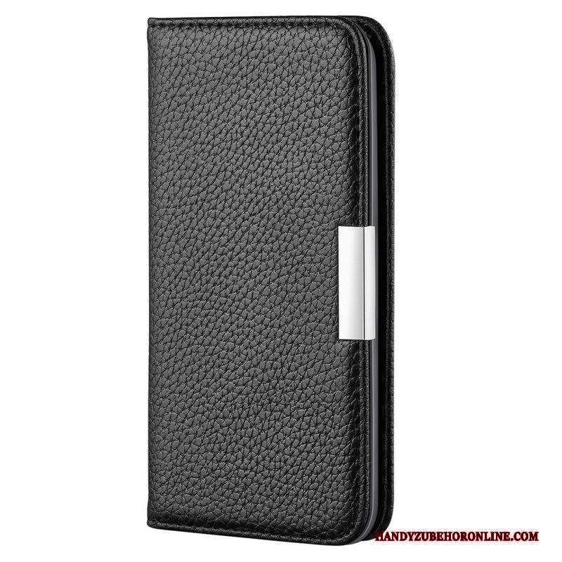 Folio Cover iPhone 13 Mini Custodia in pelle Ecopelle Litchi Ultra Chic