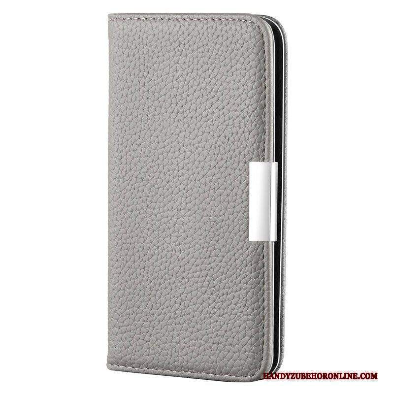 Folio Cover iPhone 13 Mini Custodia in pelle Ecopelle Litchi Ultra Chic