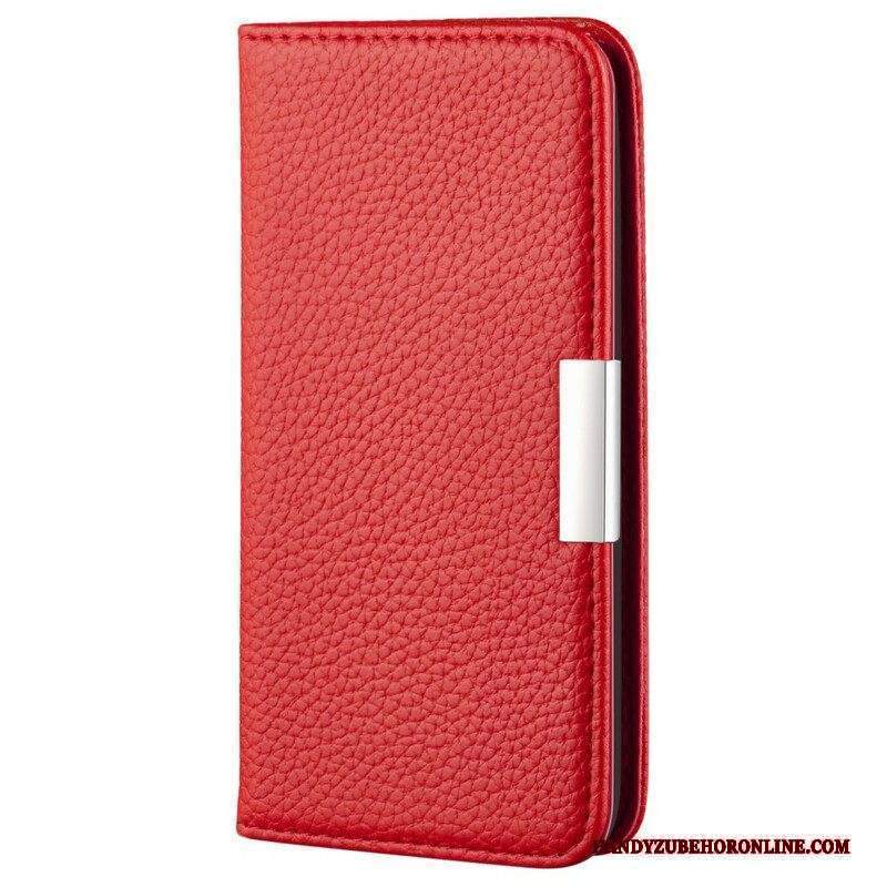 Folio Cover iPhone 13 Mini Custodia in pelle Ecopelle Litchi Ultra Chic