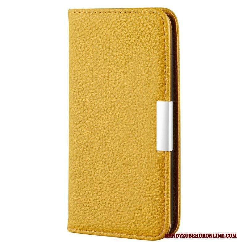 Folio Cover iPhone 13 Mini Custodia in pelle Ecopelle Litchi Ultra Chic