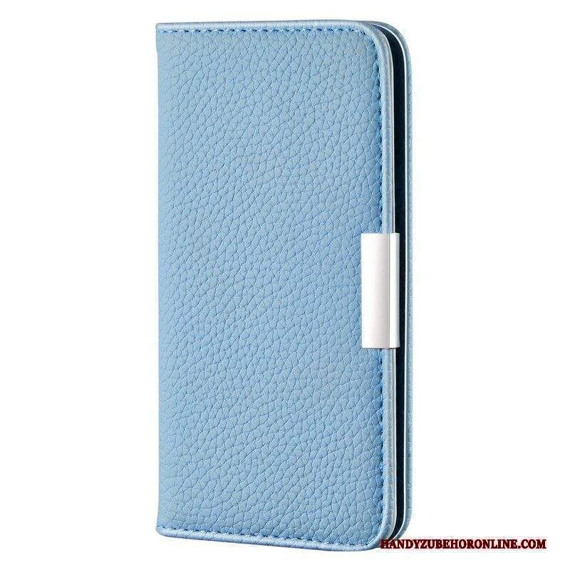 Folio Cover iPhone 13 Mini Custodia in pelle Ecopelle Litchi Ultra Chic