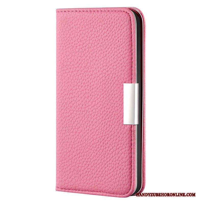 Folio Cover iPhone 13 Mini Custodia in pelle Ecopelle Litchi Ultra Chic