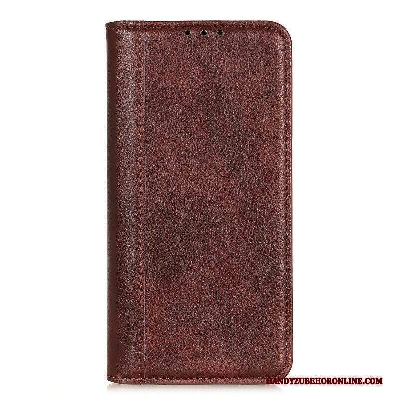 Folio Cover iPhone 13 Mini Custodia in pelle Eleganza Split Litchi Leather