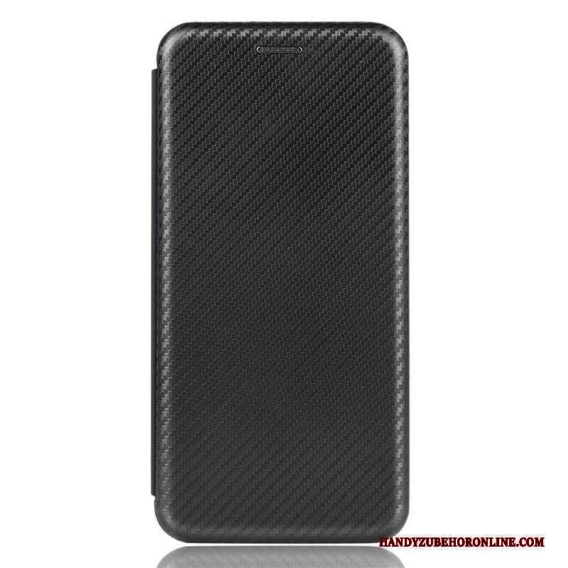 Folio Cover iPhone 13 Mini Custodia in pelle Fibra Di Carbonio