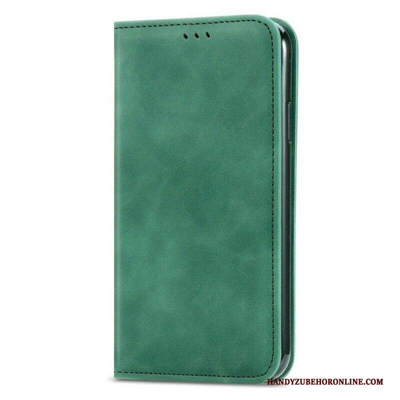 Folio Cover iPhone 13 Mini Custodia in pelle Tocco Di Pelle