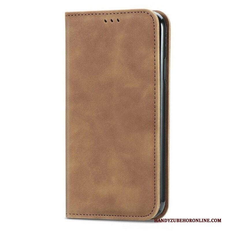 Folio Cover iPhone 13 Mini Custodia in pelle Tocco Di Pelle