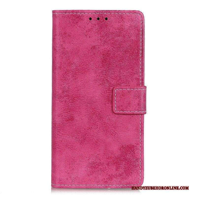 Folio Cover iPhone 13 Mini Effetto Pelle Vintage