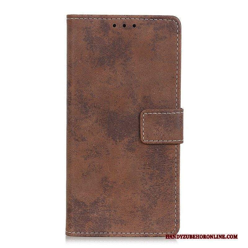 Folio Cover iPhone 13 Mini Effetto Pelle Vintage