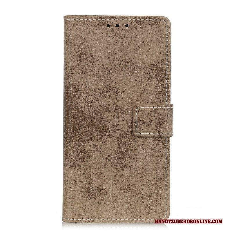 Folio Cover iPhone 13 Mini Effetto Pelle Vintage