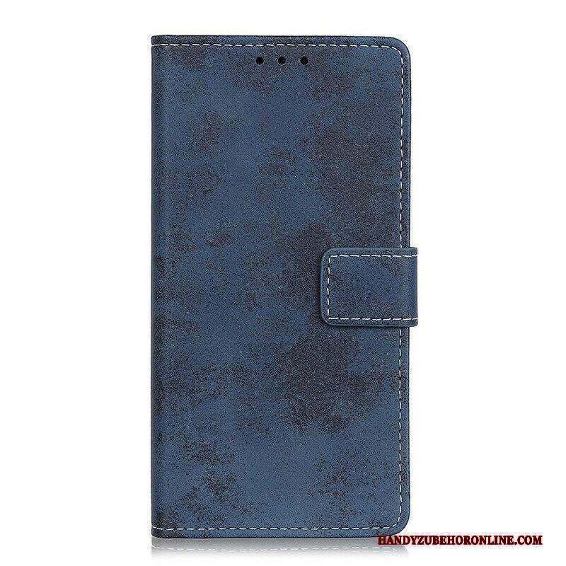 Folio Cover iPhone 13 Mini Effetto Pelle Vintage