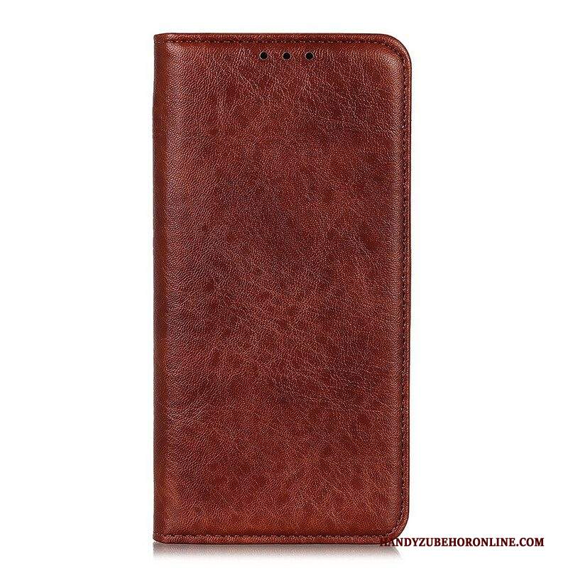 Folio Cover iPhone 13 Pro Custodia in pelle Crosta Di Pelle Testurizzata