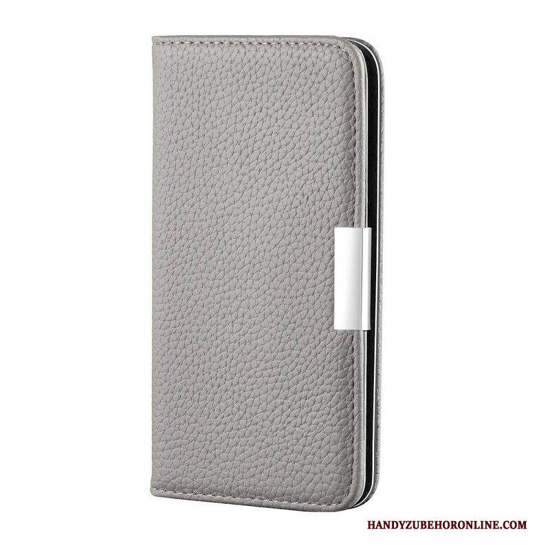 Folio Cover iPhone 13 Pro Custodia in pelle Ecopelle Litchi Ultra Chic