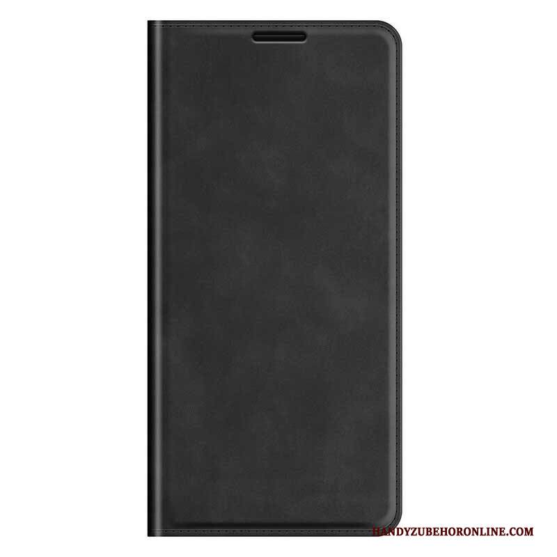 Folio Cover iPhone 13 Pro Custodia in pelle Effetto Pelle Morbida Seta