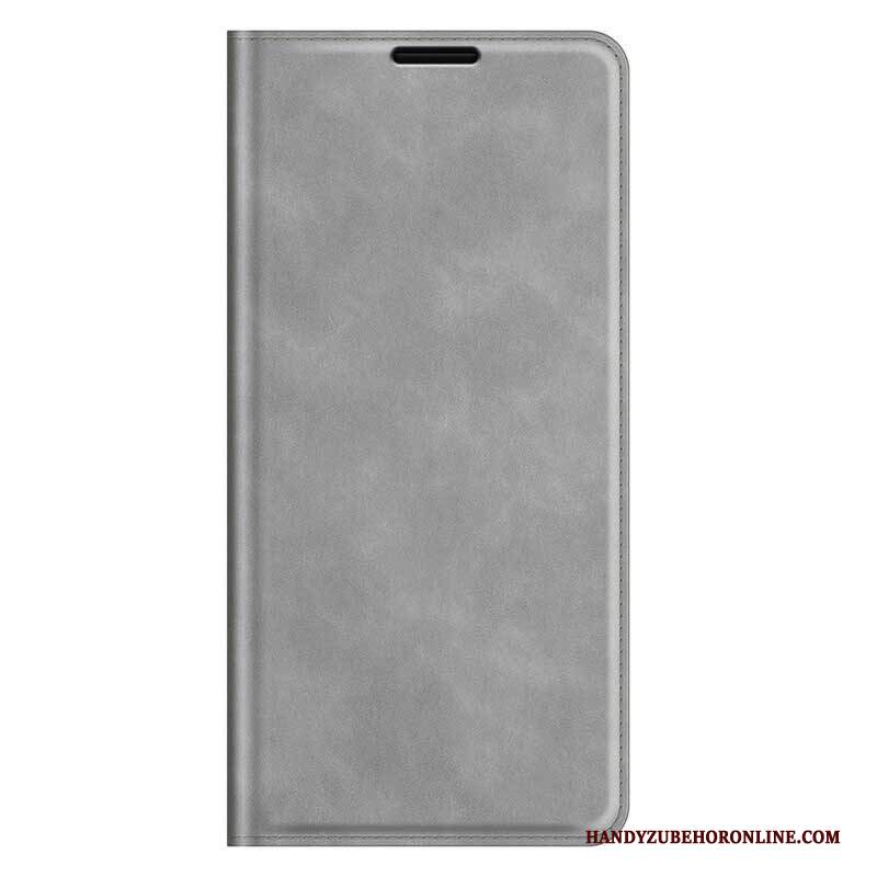 Folio Cover iPhone 13 Pro Custodia in pelle Effetto Pelle Morbida Seta