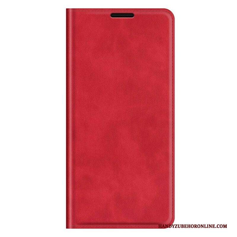 Folio Cover iPhone 13 Pro Custodia in pelle Effetto Pelle Morbida Seta