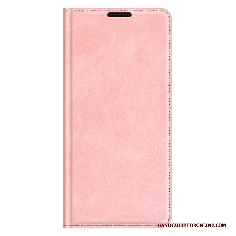 Folio Cover iPhone 13 Pro Custodia in pelle Effetto Pelle Morbida Seta