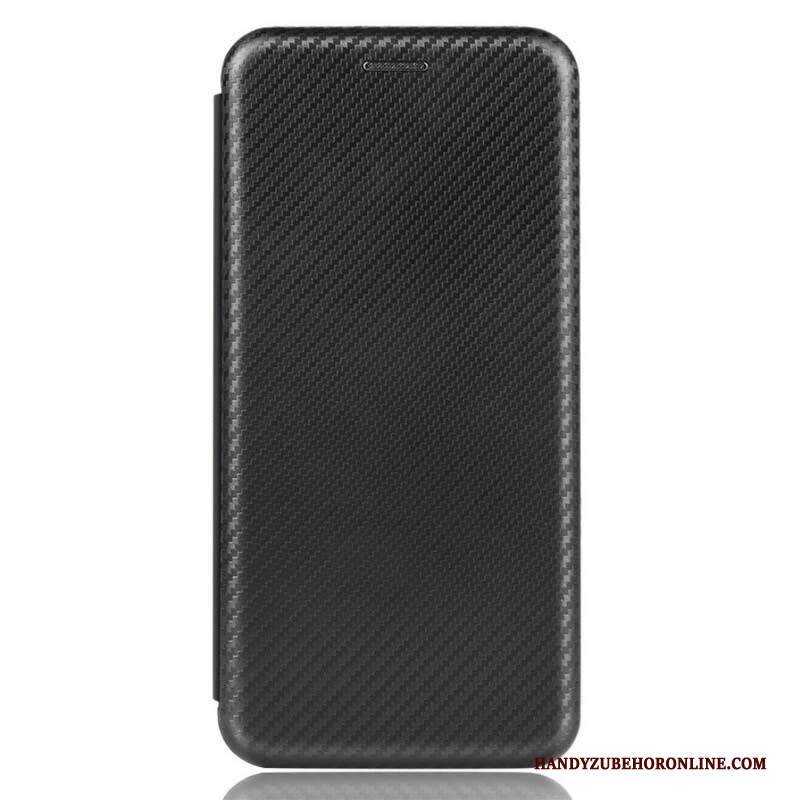 Folio Cover iPhone 13 Pro Custodia in pelle Fibra Di Carbonio