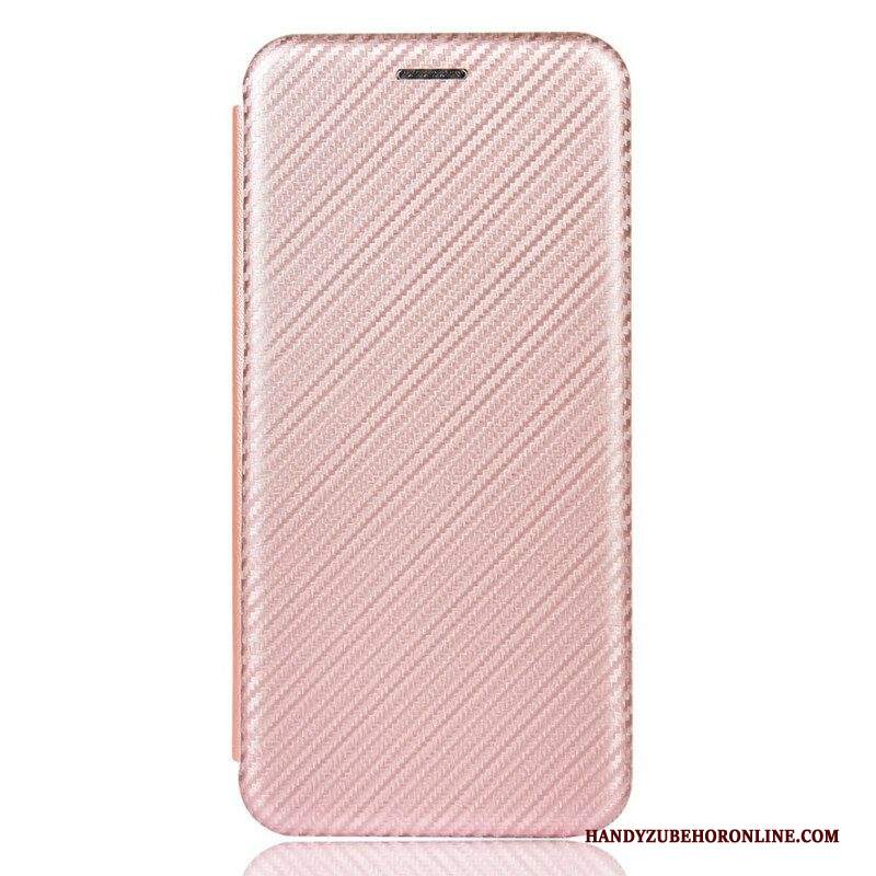 Folio Cover iPhone 13 Pro Custodia in pelle Fibra Di Carbonio