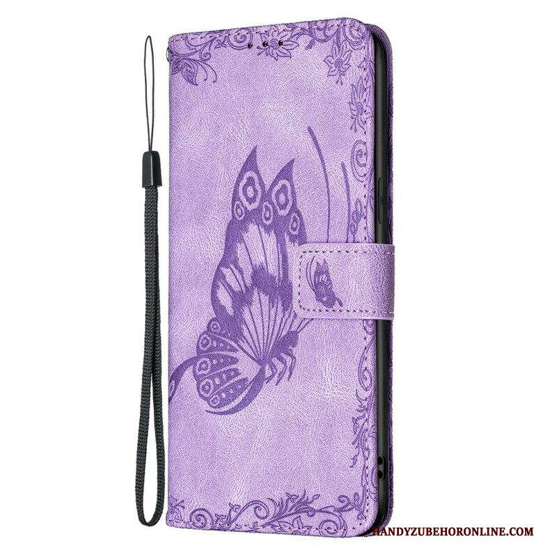 Folio Cover iPhone 13 Pro Farfalla Barocco Strappy