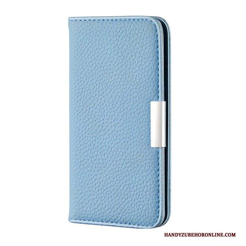 Folio Cover iPhone 13 Pro Max Custodia in pelle Ecopelle Litchi Ultra Chic