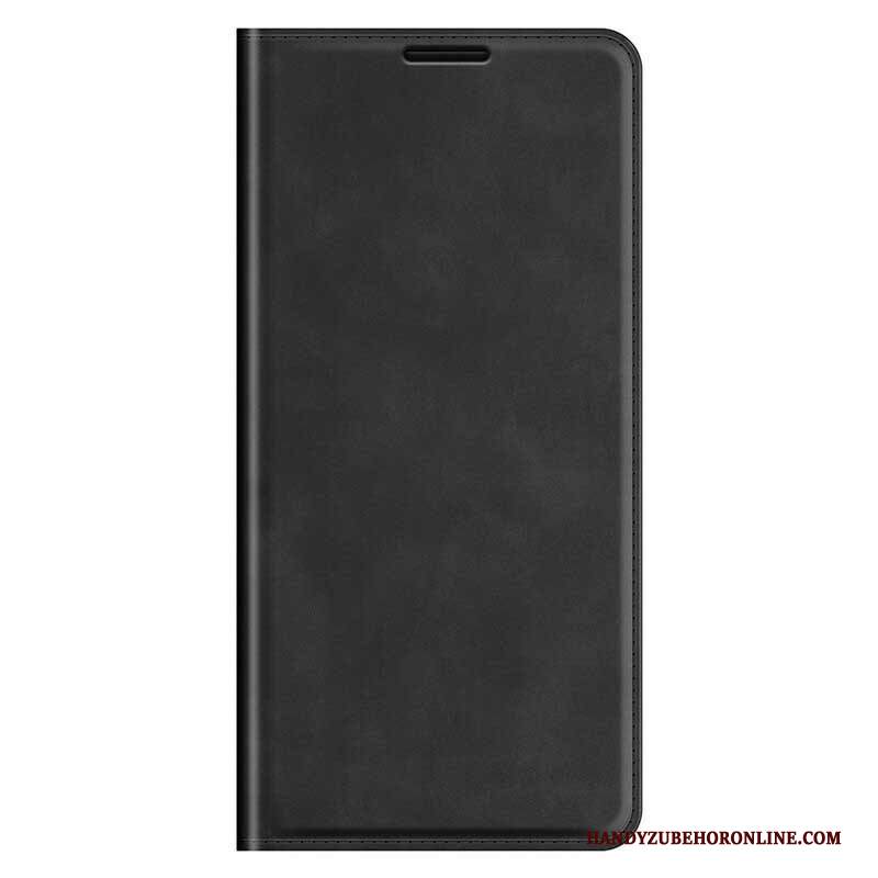 Folio Cover iPhone 13 Pro Max Custodia in pelle Effetto Pelle Morbida Seta