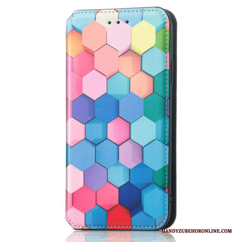 Folio Cover iPhone 13 Pro Max Custodia in pelle Sorprendente Motivo Colorato