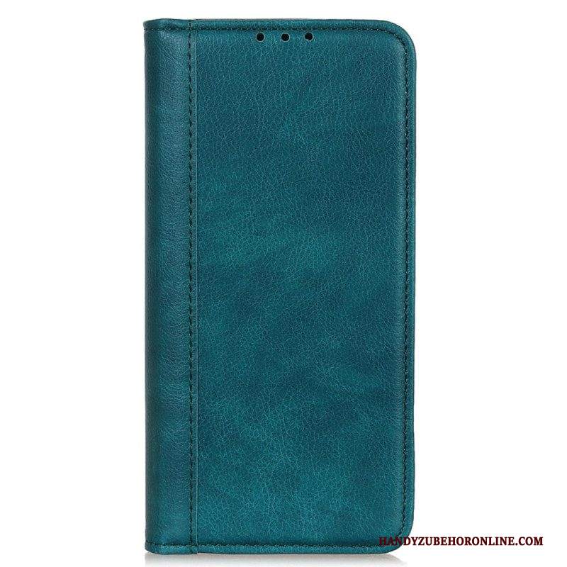 Folio Cover iPhone 14 Custodia in pelle Elegante Pelle Crosta