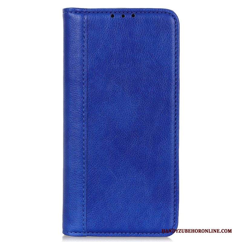 Folio Cover iPhone 14 Custodia in pelle Elegante Pelle Crosta